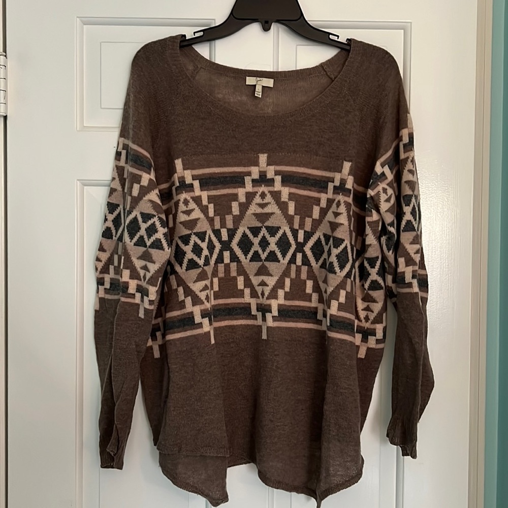 Joie tribal wool sweater size L